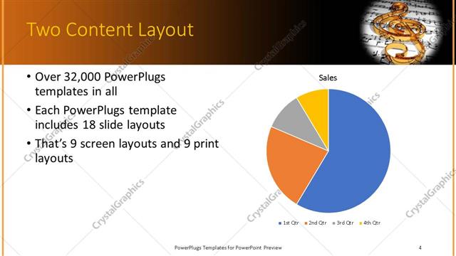 Two Content presentation slide layout