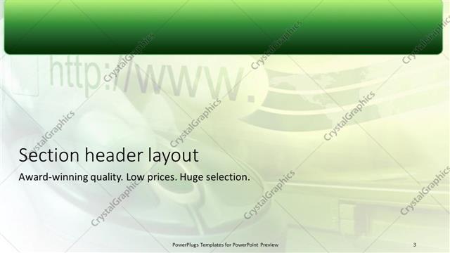 Section Header presentation slide layout