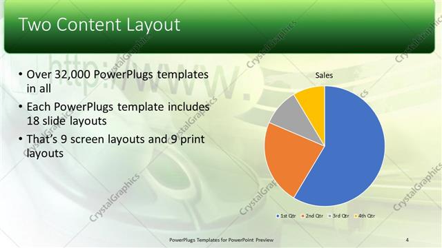 Two Content presentation slide layout