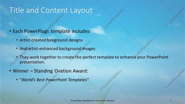 Title and Content presentation slide layout