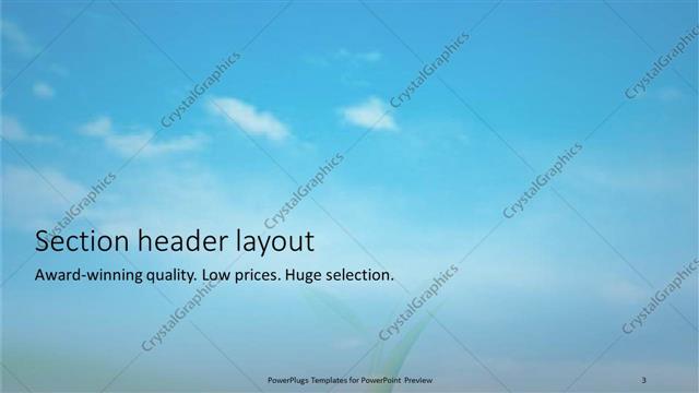 Section Header presentation slide layout