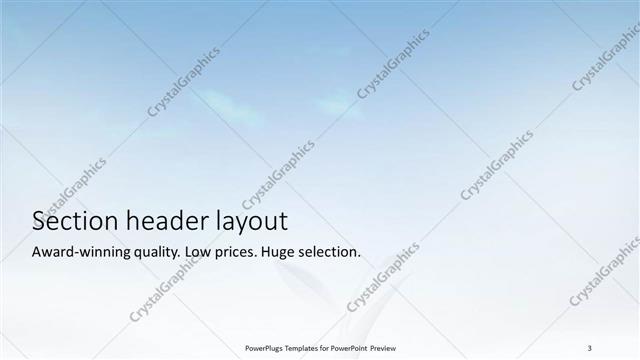 Section Header presentation slide layout
