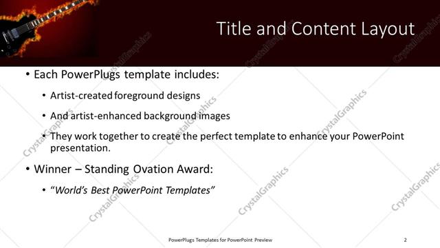 Title and Content presentation slide layout