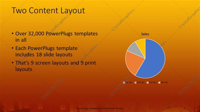 Two Content presentation slide layout