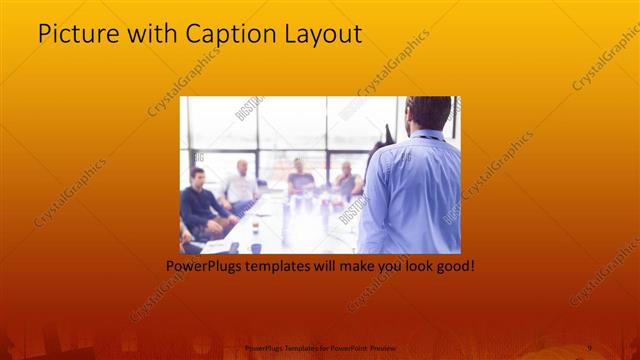 Picture with Caption presentation slide layout