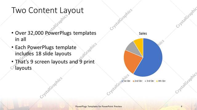 Two Content presentation slide layout