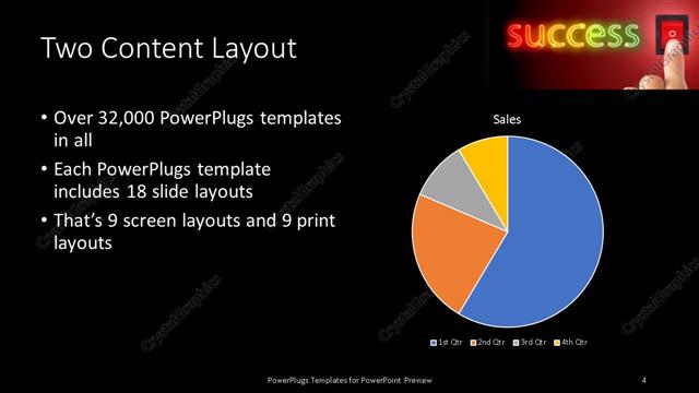Two Content presentation slide layout
