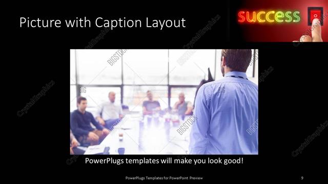 Picture with Caption presentation slide layout