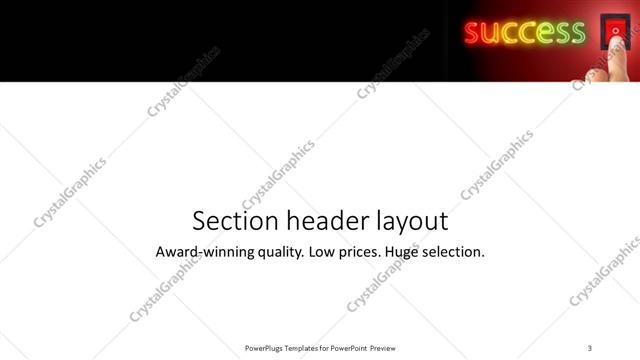 Section Header presentation slide layout