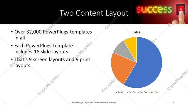 Two Content presentation slide layout