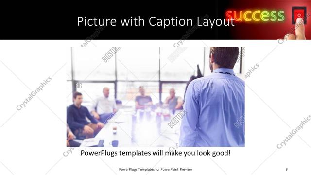 Picture with Caption presentation slide layout