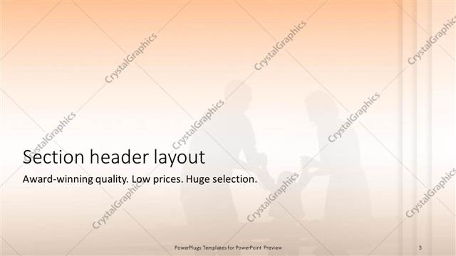 Section Header presentation slide layout