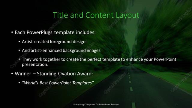 Title and Content presentation slide layout