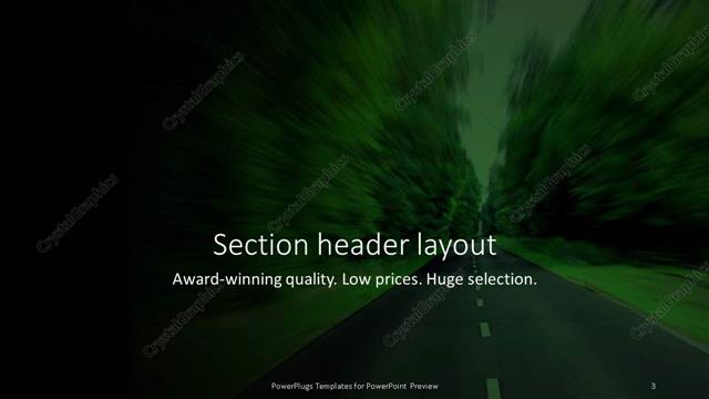 Section Header presentation slide layout
