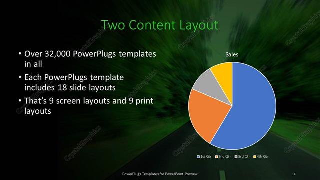 Two Content presentation slide layout