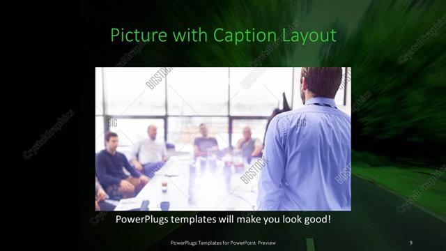 Picture with Caption presentation slide layout