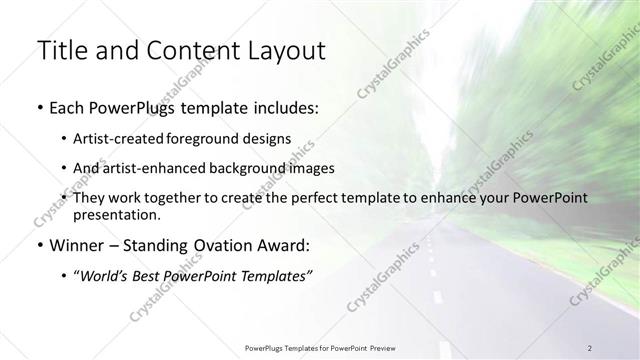 Title and Content presentation slide layout
