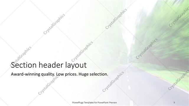 Section Header presentation slide layout
