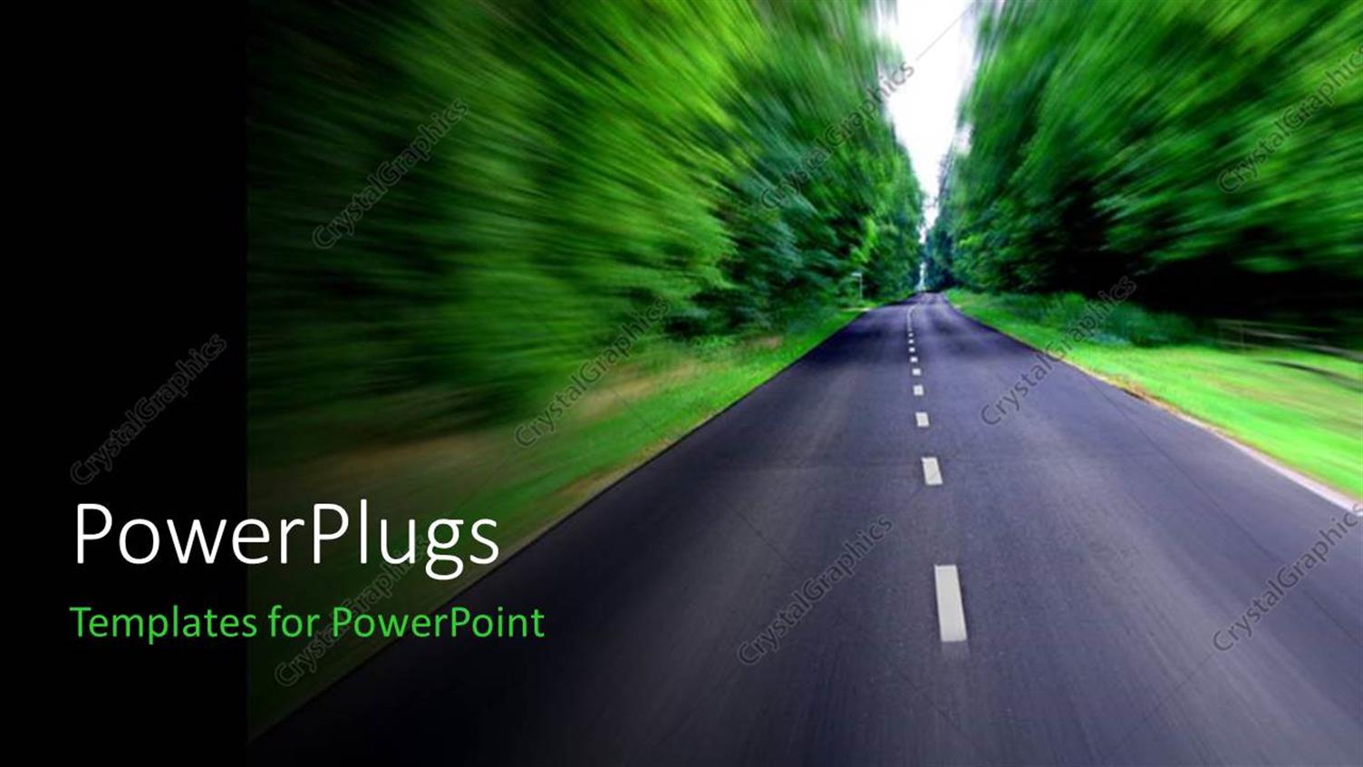 Featuring Depiction of High Speed with Clean Road Between Thick Forest