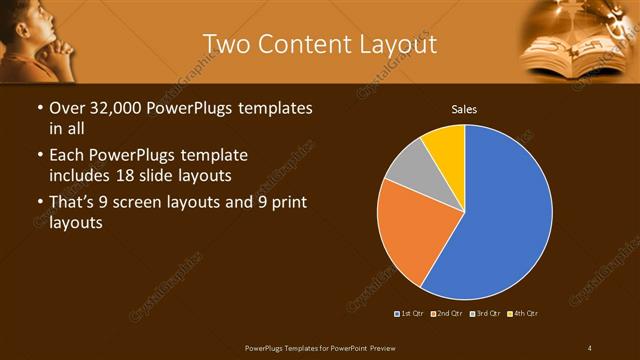 Two Content presentation slide layout