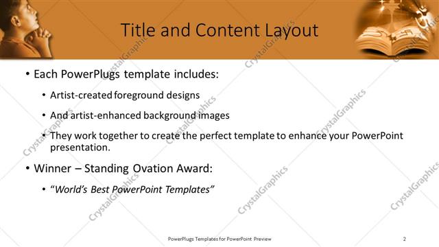 Title and Content presentation slide layout