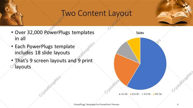 Two Content presentation slide layout