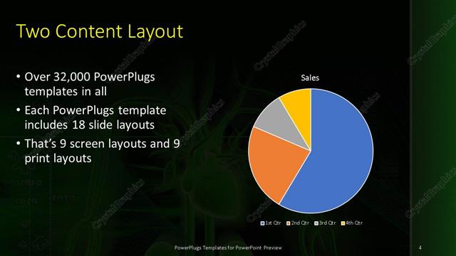 Two Content presentation slide layout