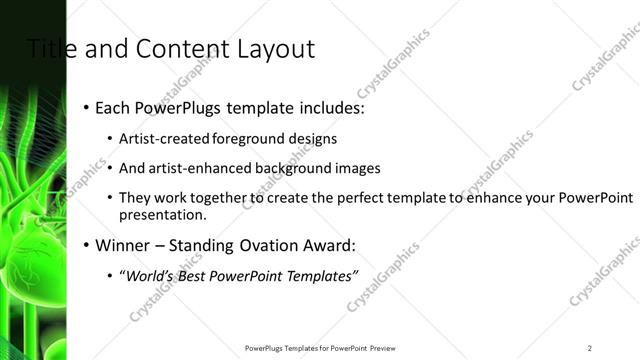 Title and Content presentation slide layout