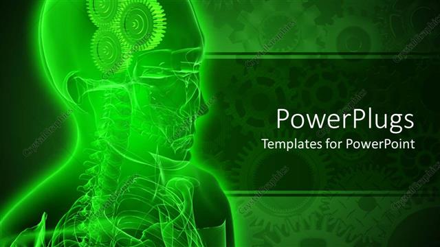  Presentation with human being - The depiction of a human being's upper body in x-ray form
