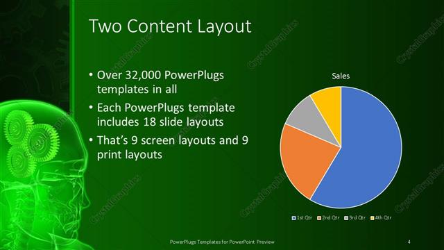 Two Content presentation slide layout