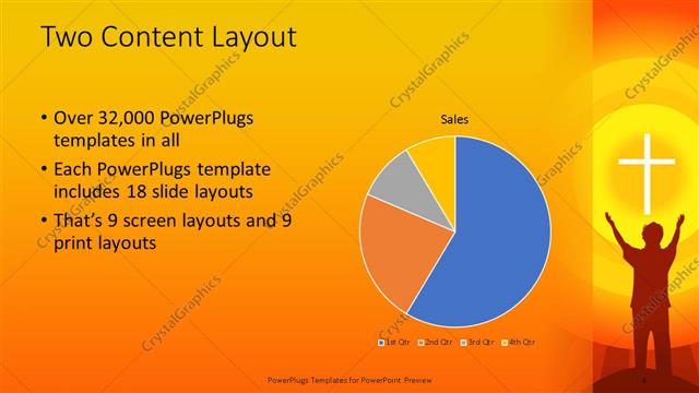 Two Content presentation slide layout
