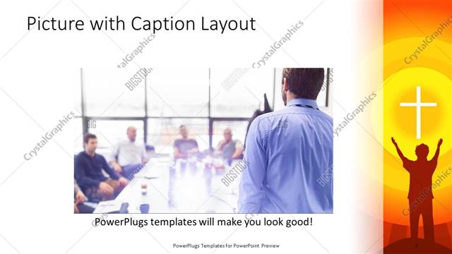 Picture with Caption presentation slide layout