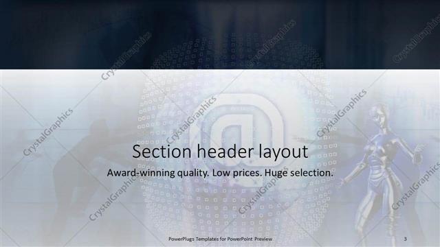 Section Header presentation slide layout