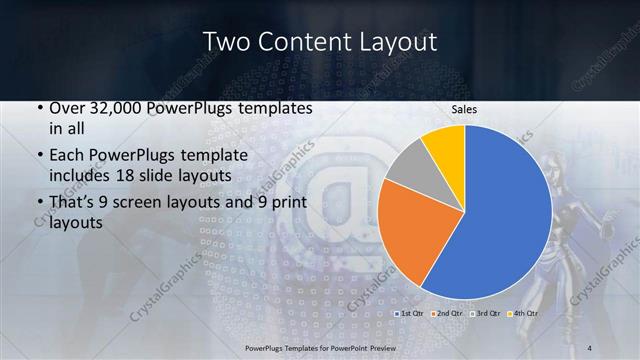 Two Content presentation slide layout