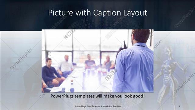 Picture with Caption presentation slide layout
