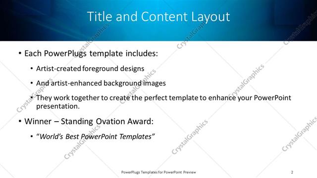 Title and Content presentation slide layout