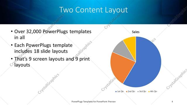 Two Content presentation slide layout