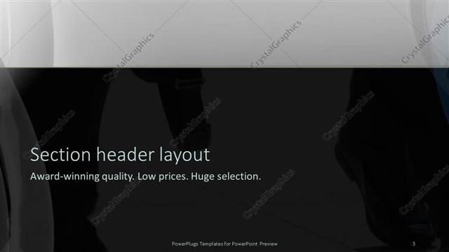 Section Header presentation slide layout