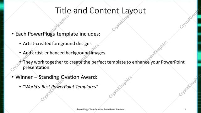 Title and Content presentation slide layout