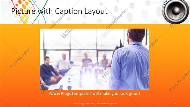 Picture with Caption presentation slide layout