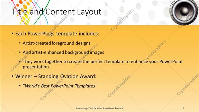 Title and Content presentation slide layout