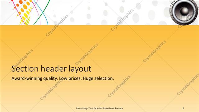 Section Header presentation slide layout