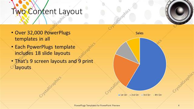 Two Content presentation slide layout