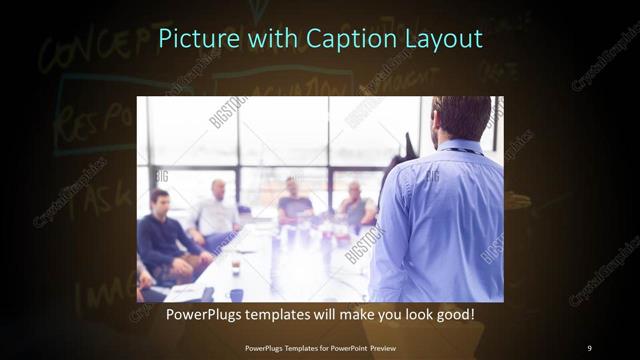 Picture with Caption presentation slide layout