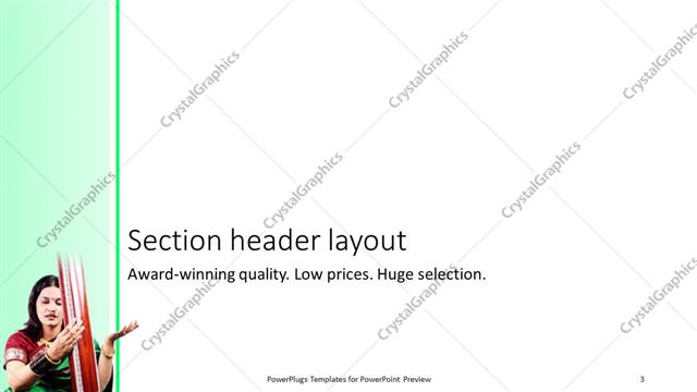 Section Header presentation slide layout