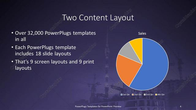 Two Content presentation slide layout