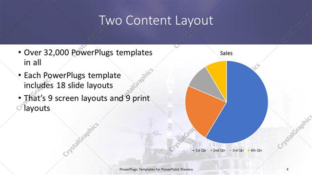 Two Content presentation slide layout