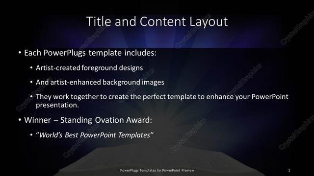 Title and Content presentation slide layout