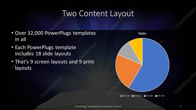 Two Content presentation slide layout