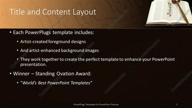 Title and Content presentation slide layout